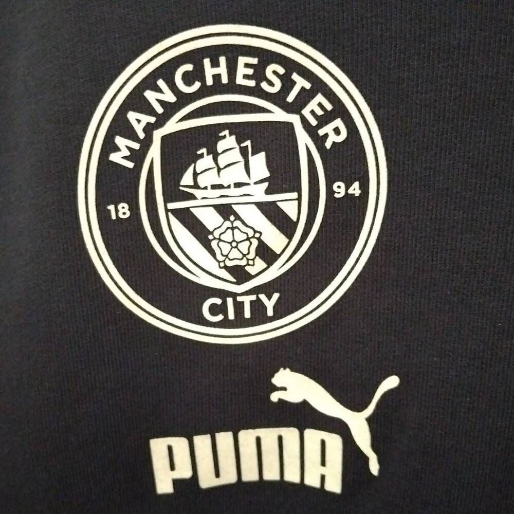 Puma Manchester City Football Club Core Hoodie Large Black